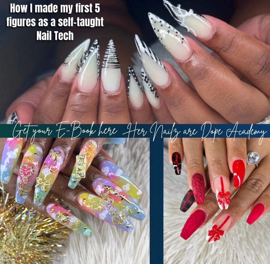Original HND Academy self-taught nail tech guide artwork